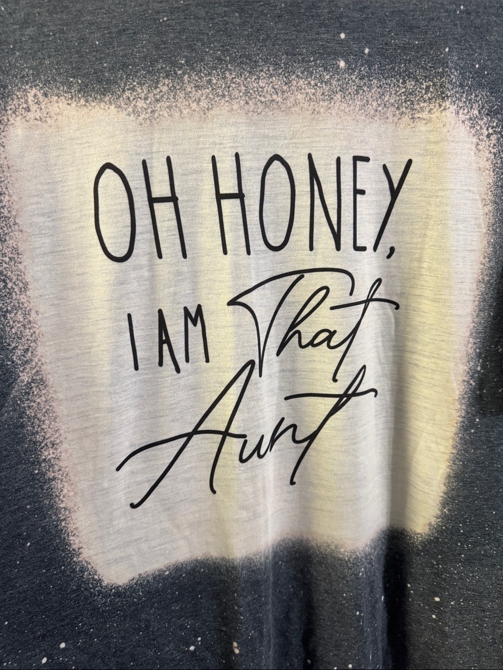 Gildan Black and Cream "Oh Honey, I Am That Aunt" Graphic Top
